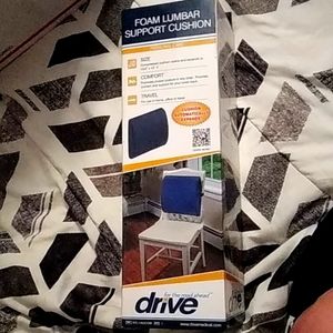 NIB A Blue Foam Lumbar Support Cushion by Drive Medical
